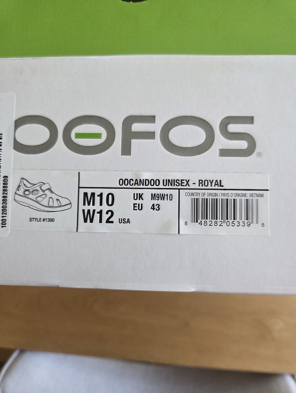 NIB OOFOS Oocandoo Water Shoes - Black/Blue - Size 12 W- Unisex Recovery Sandals - Picture 4 of 7